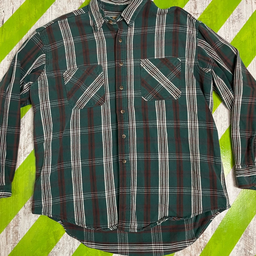 Green Plaid Men's Shirt